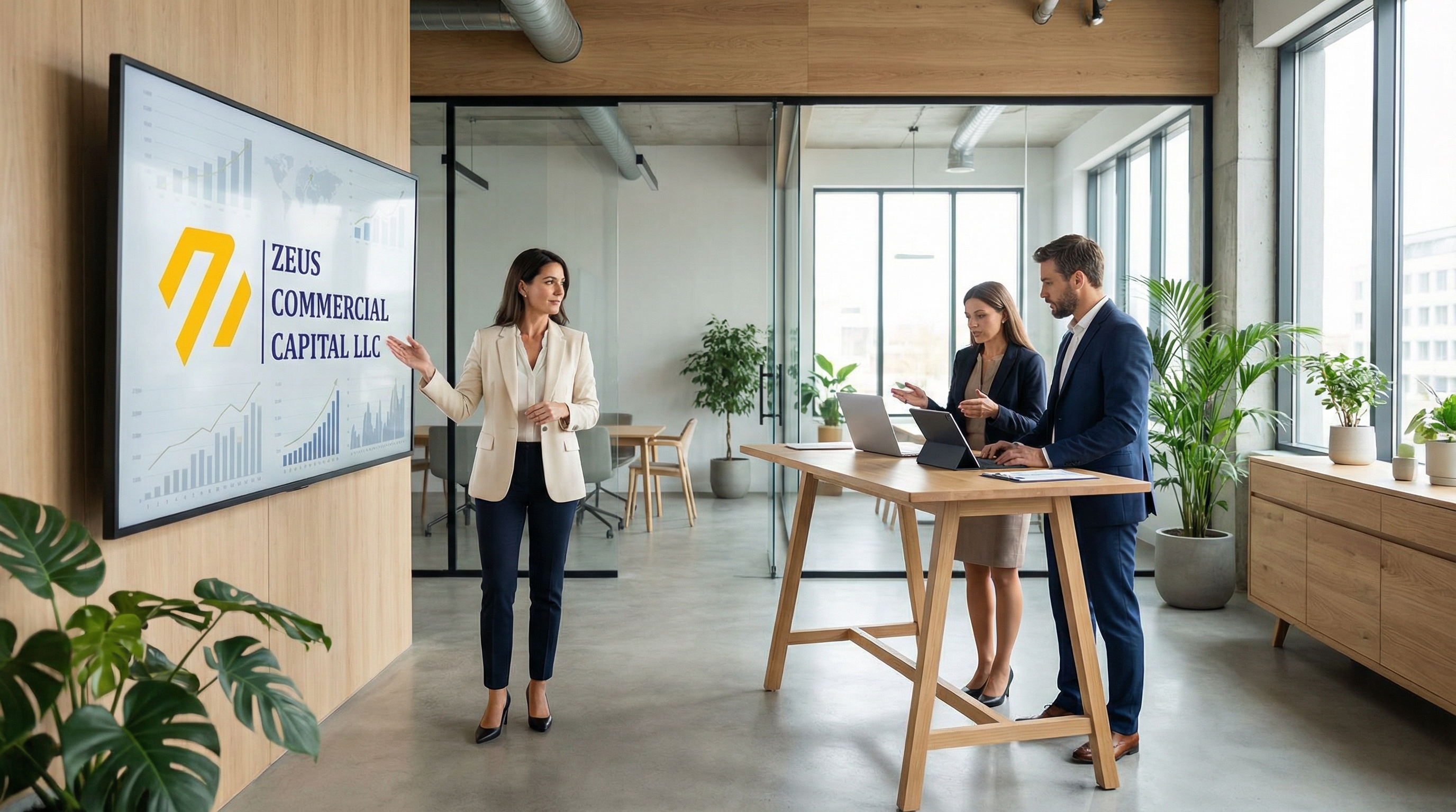 Zeus Commercial Capital modern office workspace - innovative commercial lending team using advanced technology for business purpose HELOCs